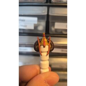 LEGO Star Wars Queen Amidala Hair Bun W/ Braid & Gold Hood Royal Insigna Pattern